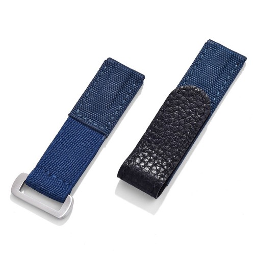 Correas elásticas envolventes de reloj Burlington de 20 mm de tela de vela y cuero de becerro - Imagen 14 de 21