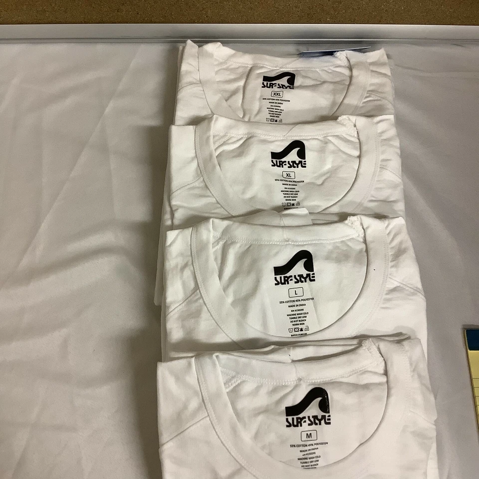 Paquete de 5 sudaderas blancas estilo surf para hombre cuello redondo mangas largas pulóver Foto 3 de 4