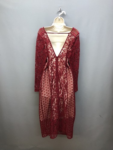 NUEVO NEXT Vestido Transparente de Ocasión Rojo Reino Unido 14 EUR 42 PVP £60.00 EE. UU. 10 - Imagen 4 de 12