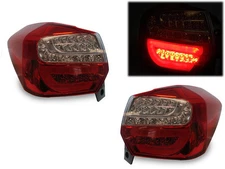 DEPO Full LED Light Bar Red/Clear JDM Tail Lights For 12-16 Subaru XV Crosstrek