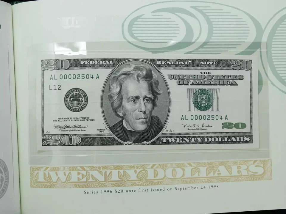 1996 $20 Premium Federal Reserve District Set 1999 of 2000 Serial #00002504 in O - Image 4 of 4
