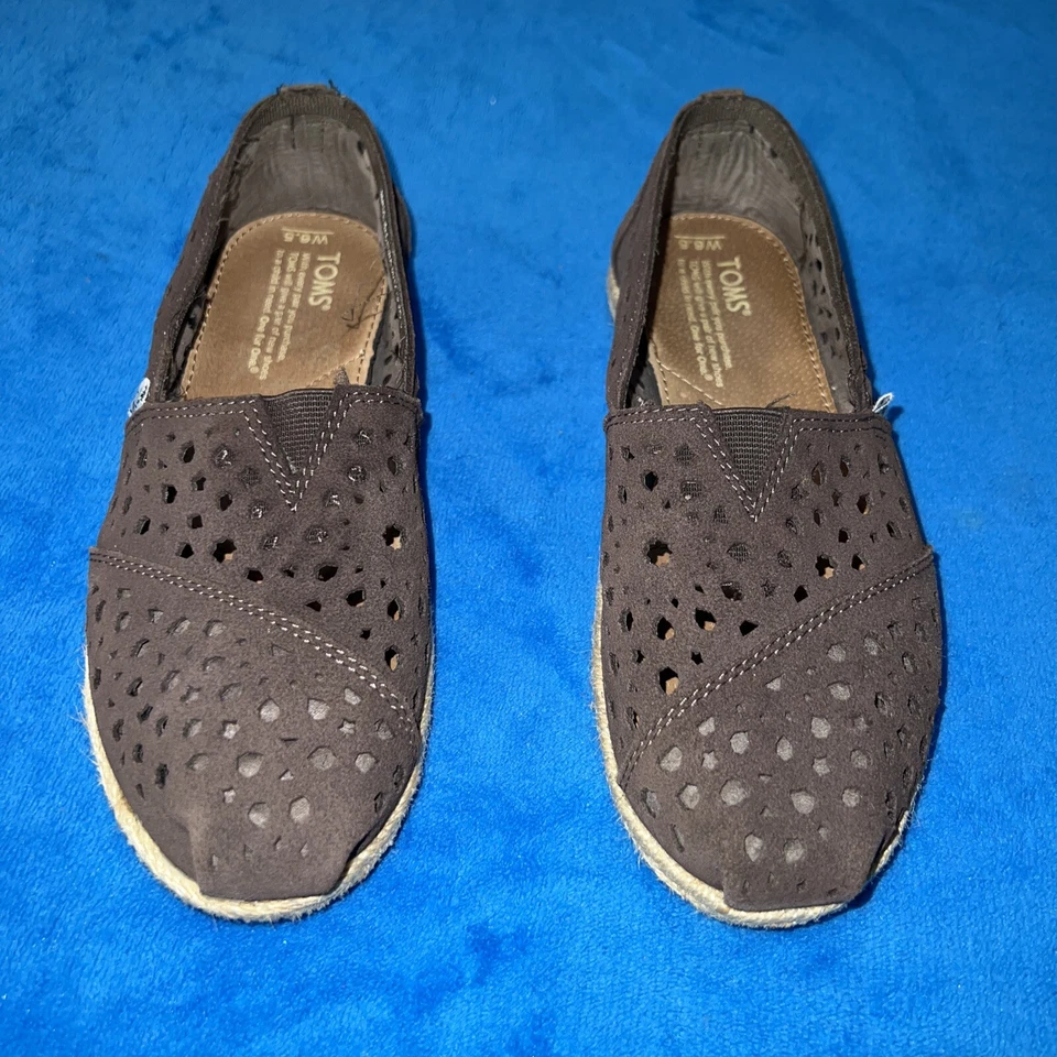 Zapato sin cordones Toms clásico de lona para mujer talla 6,5 ENVÍO RÁPIDO Foto 3 de 4