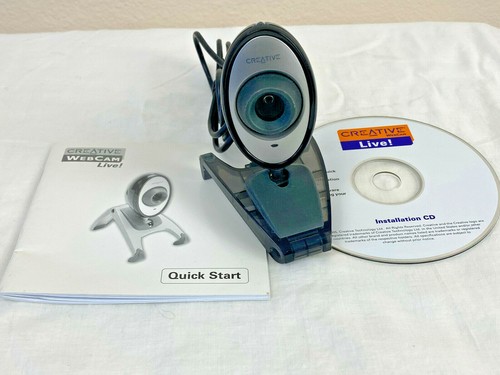 Webcam VF-0050 USB Wired Creative Labs Video Camera Built In Mic w/ CD Snapshot - Picture 4 of 7