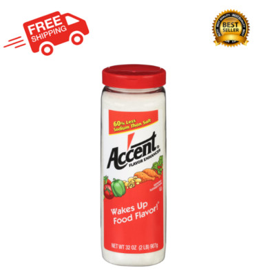Accent Food Flavor Enhancer 32 oz. Shaker Gluten Free Food Enhancer - Free Ship