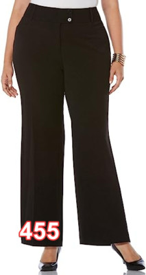 Rafaella Womens Plus Curvy Fit Gabardine Bootcut Stretch Dress Pants, 31'' in 4P
