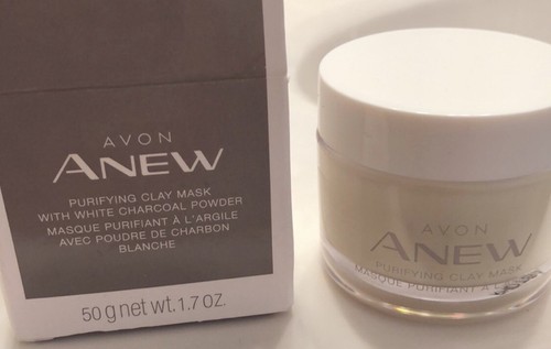 QTY 2 PURIFYING CLAY MASK Anew Avon White Charcoal Powder Remove Impurities - Picture 5 of 11