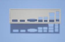 Asrock B760M-HDV M.2 D5 I/O Shield, 3D Printed, Black/White color, IO Backplate