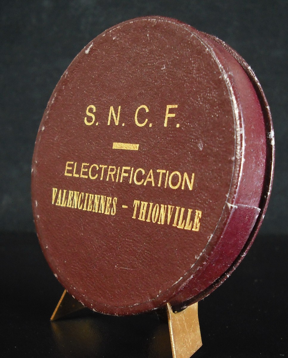 フランス国鉄SNCF 電化完成記念メダル 1955年 Old and Rare SNCF Medal for Electrification Valenciennes