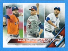 2016 Topps #187 David Price/Dallas Keuchel/Collin McHugh Blue Jays/Astros