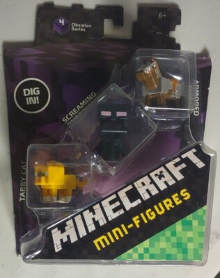 Minecraft Mini-Figures Obsidian Series Tabby Cat Screaming Enderman ArmoredHorse