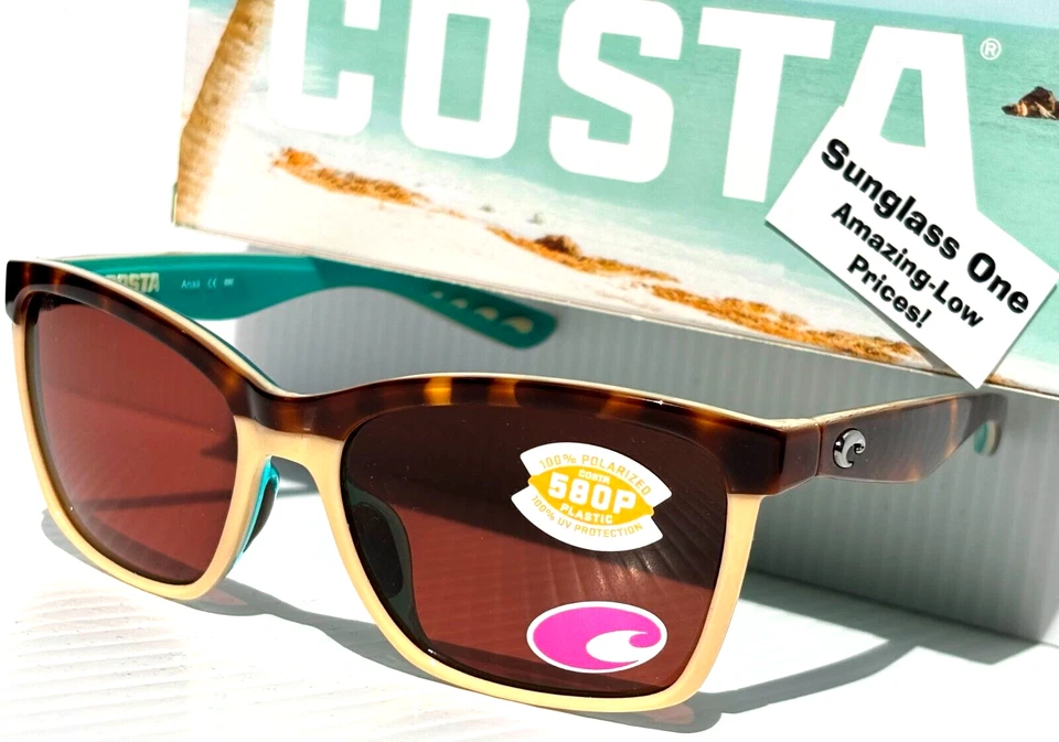 Gafas de sol COSTA Del Mar ANAA Retro Tort Cream Mint POLARIZADAS Cobre 580P ANAA 105 Foto 3 de 4