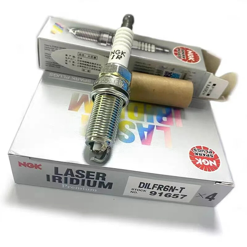 4PCS NGK DILFR6N-T 91657 Iridium Platinum Spark plug For