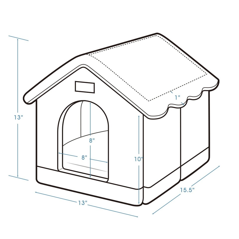 Jiupety Dog House Indoor, S Size Indoor Dog House for Small Dogs and