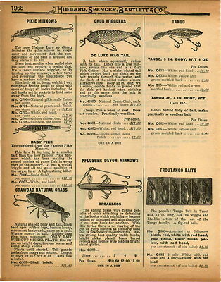 1926 PAPER AD South Bend Fishing Lure Chub Wiggler Pikie Minnow Trout Tango Crab