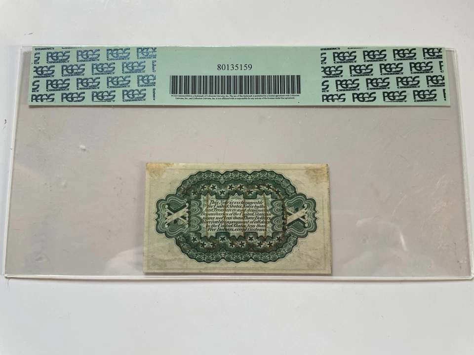 Third Issue 10 Cent Fractional Currency Fr#1256 green back, PCGS MS 62 - Image 3 of 4