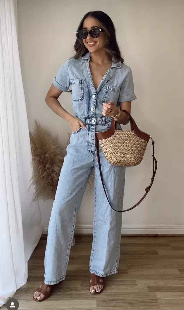 Z1975 FRONT POCKETS DENIM JUMPSUIT