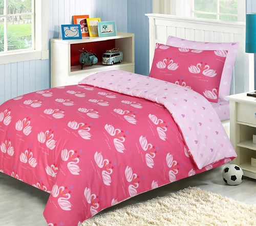 Kids Duvet Cover & Fitted Sheet Set – 100% Cotton Bedding – Boys Girls Bed Set - Picture 17 of 31