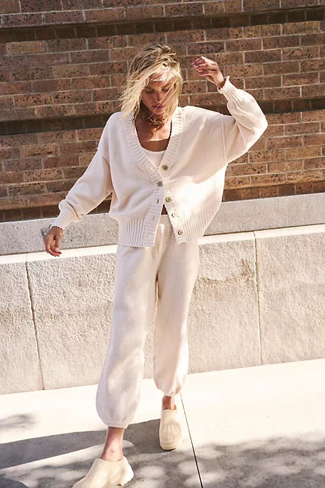 FREE PEOPLE Hailee Cardi Set - Powder Sand | New | eBay