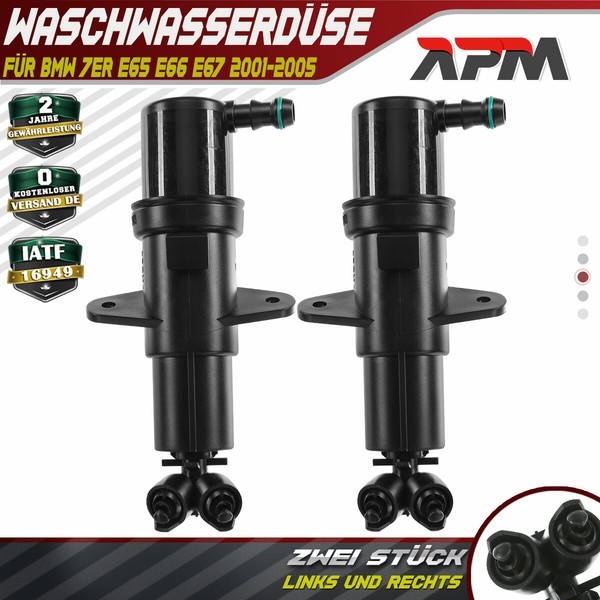 2X Scheinwerferreinigung WaschwasserdüSe L Und R FüR BMW 7Er E65 E66 E67 01-05-image