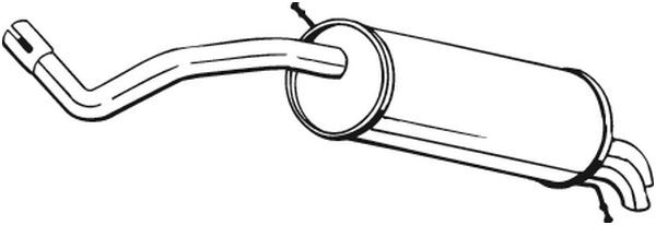 BOSAL 278-033 End Silencer for SEAT,SKODA
