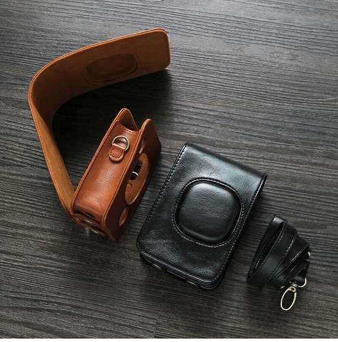 PU Leather Camera Case Bag Cover Belt For Fujifilm mini90 mini LiPlay mini11 12 - Picture 5 of 17