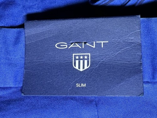 GANT Herren Hose Chino einfarbig blau schmal bequem vorne flach Größe 30/32 "in Neu mit Etikett - Bild 21 von 24