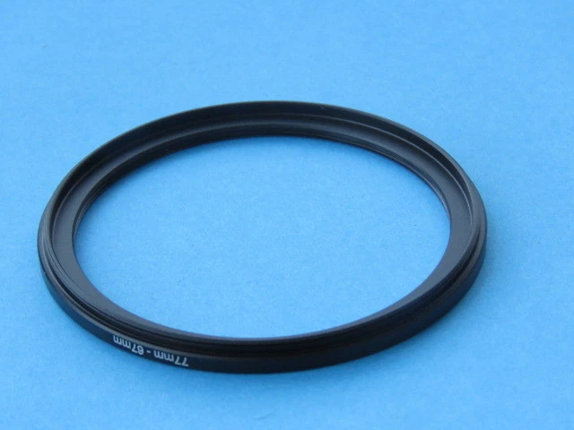 77mm to 67mm Step Down Step-Down Ring Camera Filter Adapter Ring 77mm-67mm - Image 2 of 3