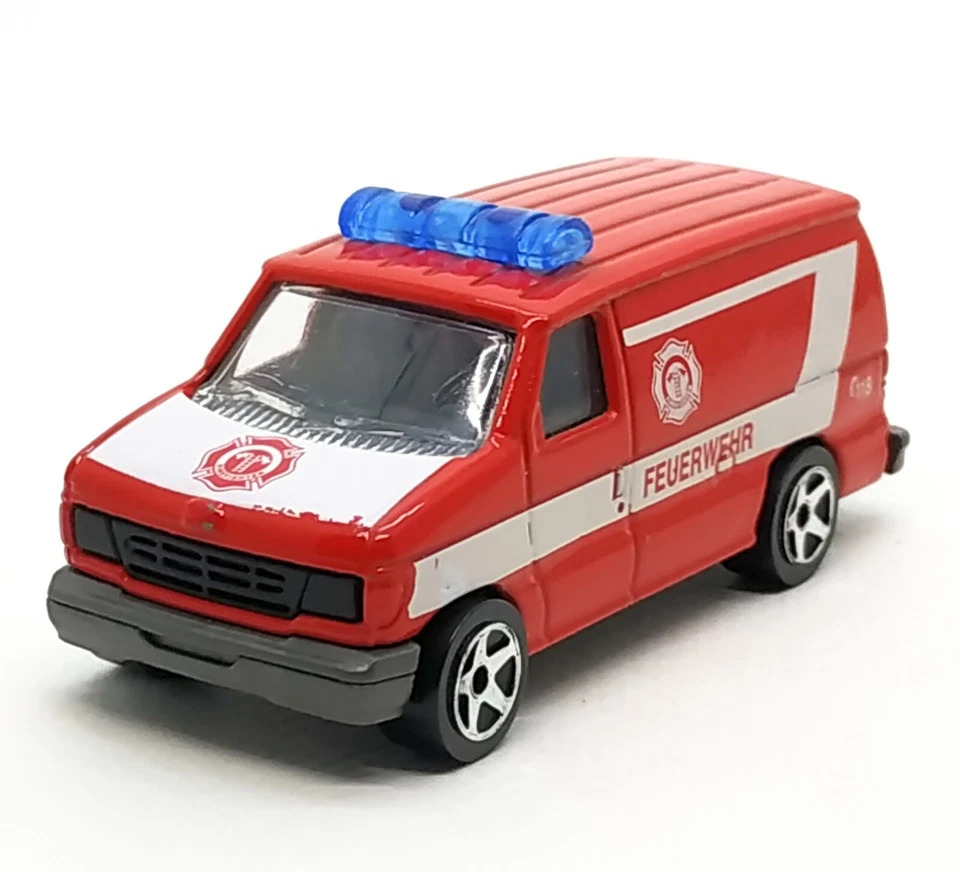 Majorette Ford Econoline Feurwehr Red 1/63 (3") - no Package - Image 3 of 4