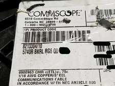 Commscope 5740R RG-6Q Quad CCS Coaxial Satellite Video Cable CMR Black /100ft