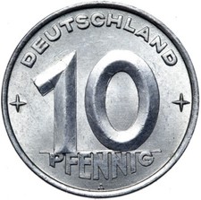 Deutschland DDR - M&uuml;nze - 10 Pfennig 1953 A - M&uuml;nzst&auml;tte Berlin - Aluminium