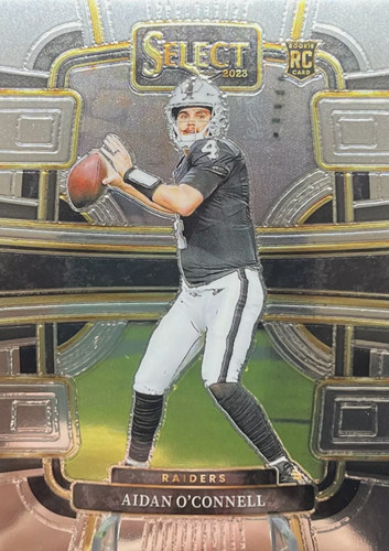 Aidan O'Connell 2023 Panini Select #58 Black and Gold Prizms Die