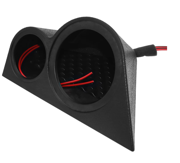 Dash Mount Midrange & Tweeter Pods Boxes 2-Way Speaker Bracket Housing ...