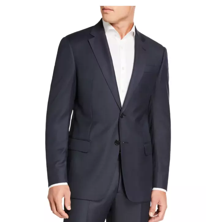 EMPORIO ARMANI G-LINE SUPER 130'S 2 BUTTON FRONT WOOL BLUE SUIT JACKET sz 52