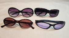 Lot of 4 Women's Multicolor Plastic Sunglasses Assorted Styles Pre-owned