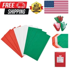Christmas Tissue Paper Bulk, 125 Sheets Green, Red, White, 20" x 20" for Birt...