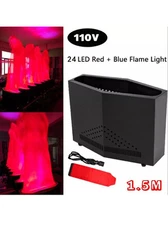 24 LED Flame Fire Light Machine Stage Atmosphere Effect Party Fake Fire Flame