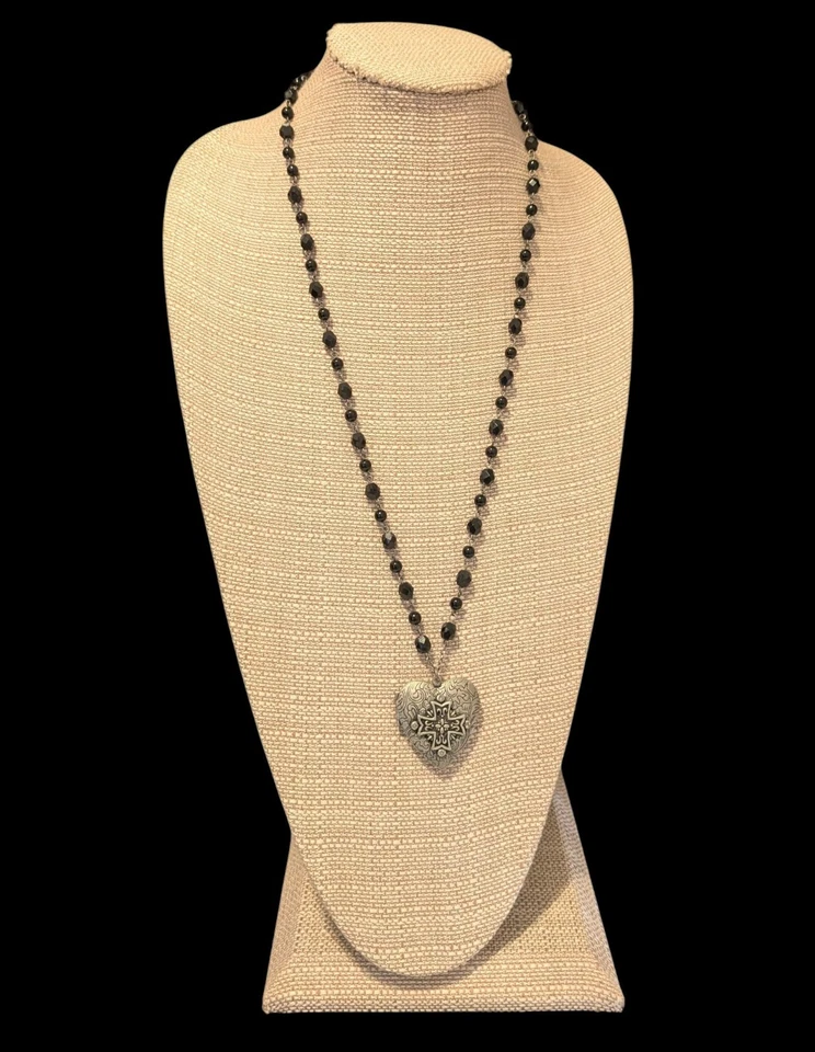 Large Lot of 21 Black Tone Fashion Necklaces, Some Branded, Some Gemstones - Image 2 of 4