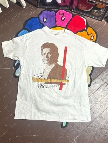 Steve Winwood High Life Tour Concert T-Shirt Wh 1980s vintage concert t-shirt, vintage, size L, single stitch, B+ condition