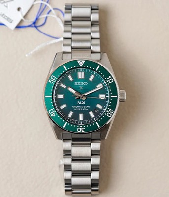 Seiko Prospex 40mm Green Dial Stainless Steel Watch SPB501