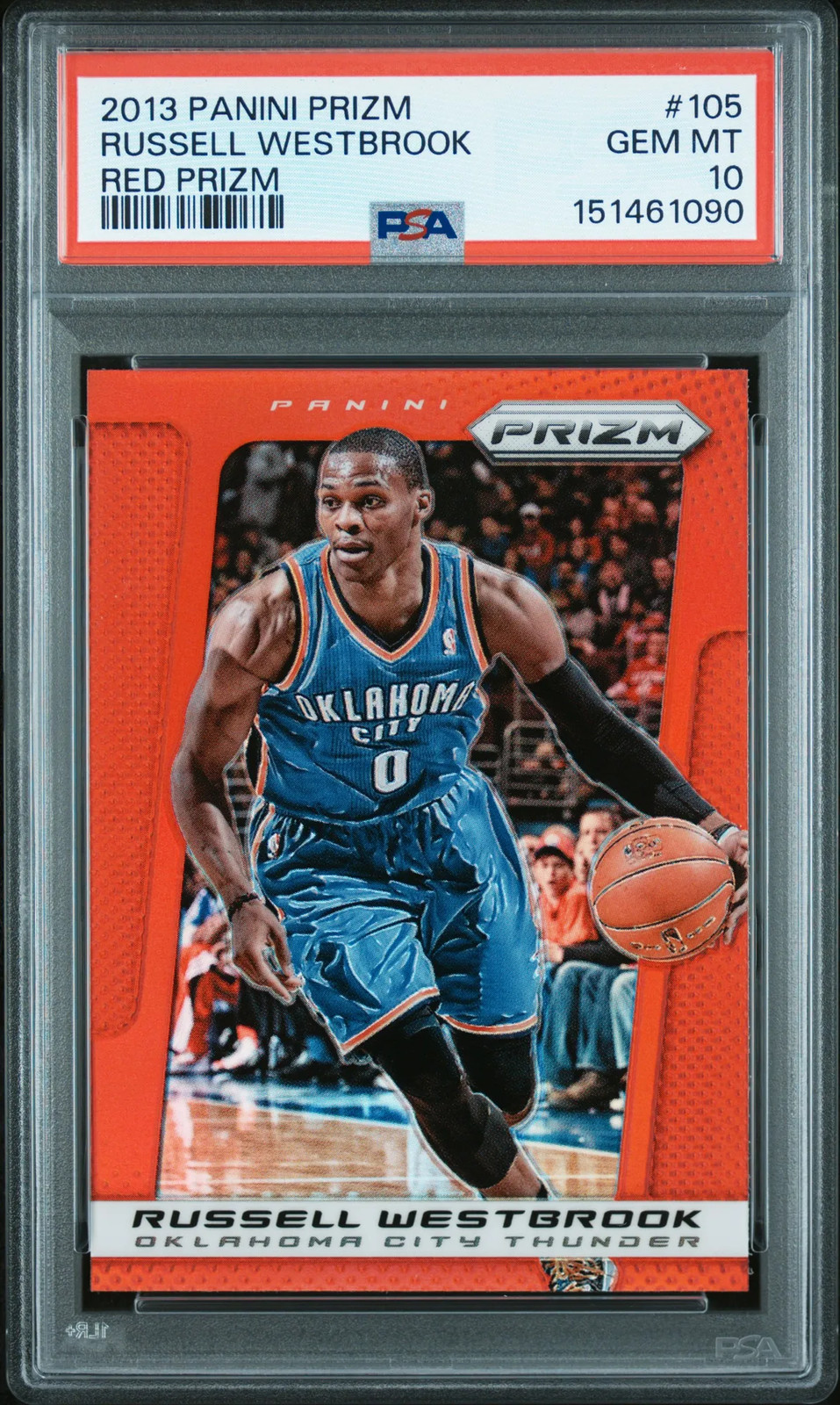 Russell Westbrook 2013-14 Prizm Red Prizm Oklahoma City Thunder PSA 10
