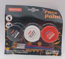 MeiduGaga Face Paint Kit   NEW   Red/White/Black   Cruelty  Free  Vegan Make Up