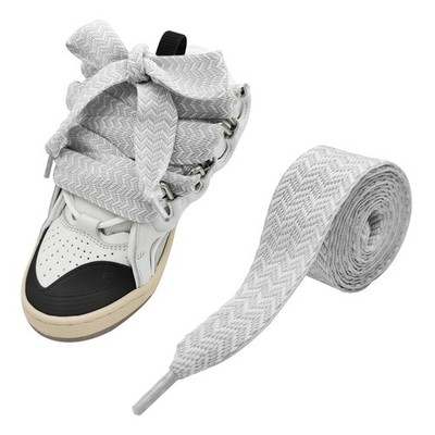 3cm Thick XL Shoelaces for Lanvin Sneakers, Colored Flat Shoe Laces in J...