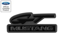 1994-1995 Mustang Gt Two Tone Gloss Matte Black Fender Side Emblem Badge 1994-1995 Mustang Gt Two Tone Gloss Matte Black Fender Side Emblem Badge