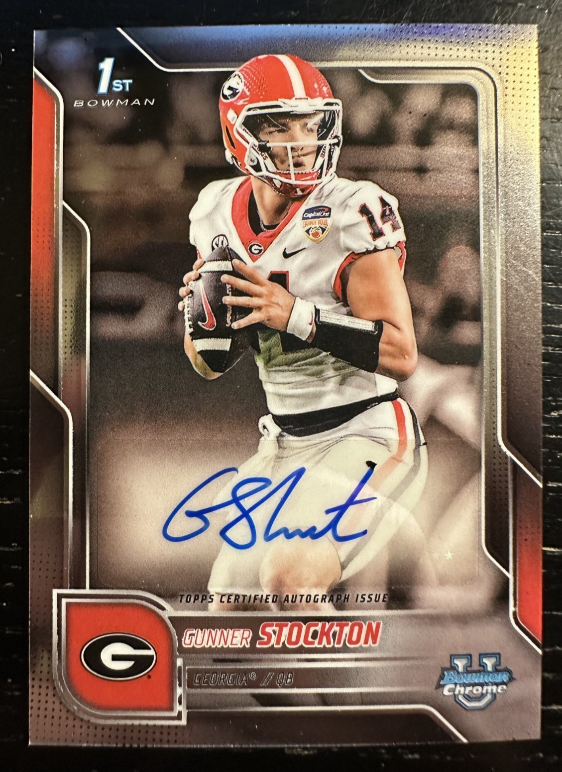 2025 Bowman Chrome University Gunner Stockton Prospect Auto #BCA-GS Bulldogs