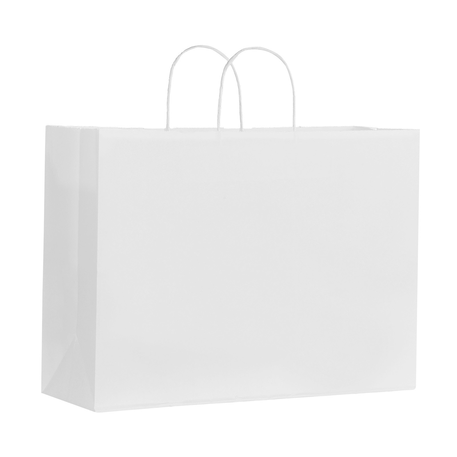 VEVOR Kraft Paper Bag with Handles 100Pcs 16x6x12 in Party Shopping Bag White