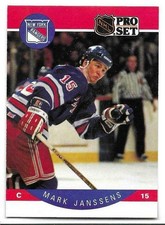 MARK JANSSENS 1990-91 PRO SET ROOKIE CARD NEAR MINT+ CONDITION