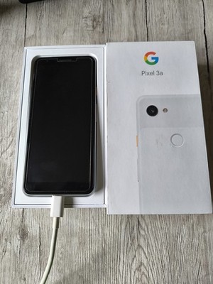 Google Pixel 3A Smartphone, Android, 64 GB Cleary White
