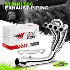 Polished Exhaust Manifold Ram Horn Header System For Acura Integra 1.8l 94-01