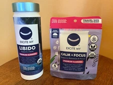 Excite My Libido Max+ Ashwagandha Gummies 48 ct + free Calm x Focus sample