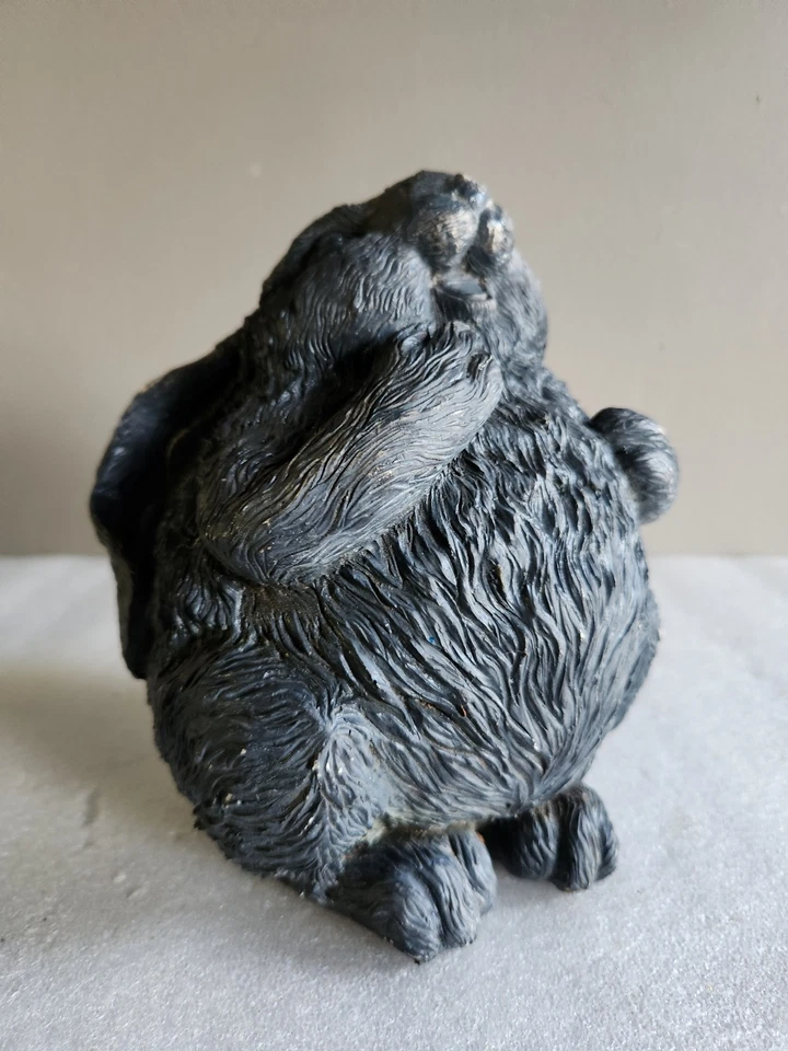 Laughing Bunny Outside Lawn or Garden Figure • Plastic 8" Tall - Image 3 of 4